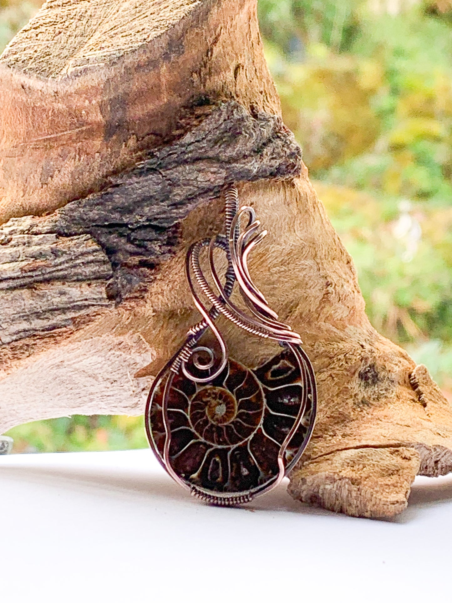Ammonite pendant