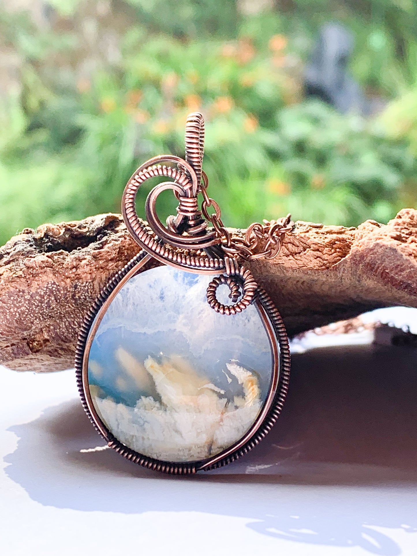 Plume Agate necklace