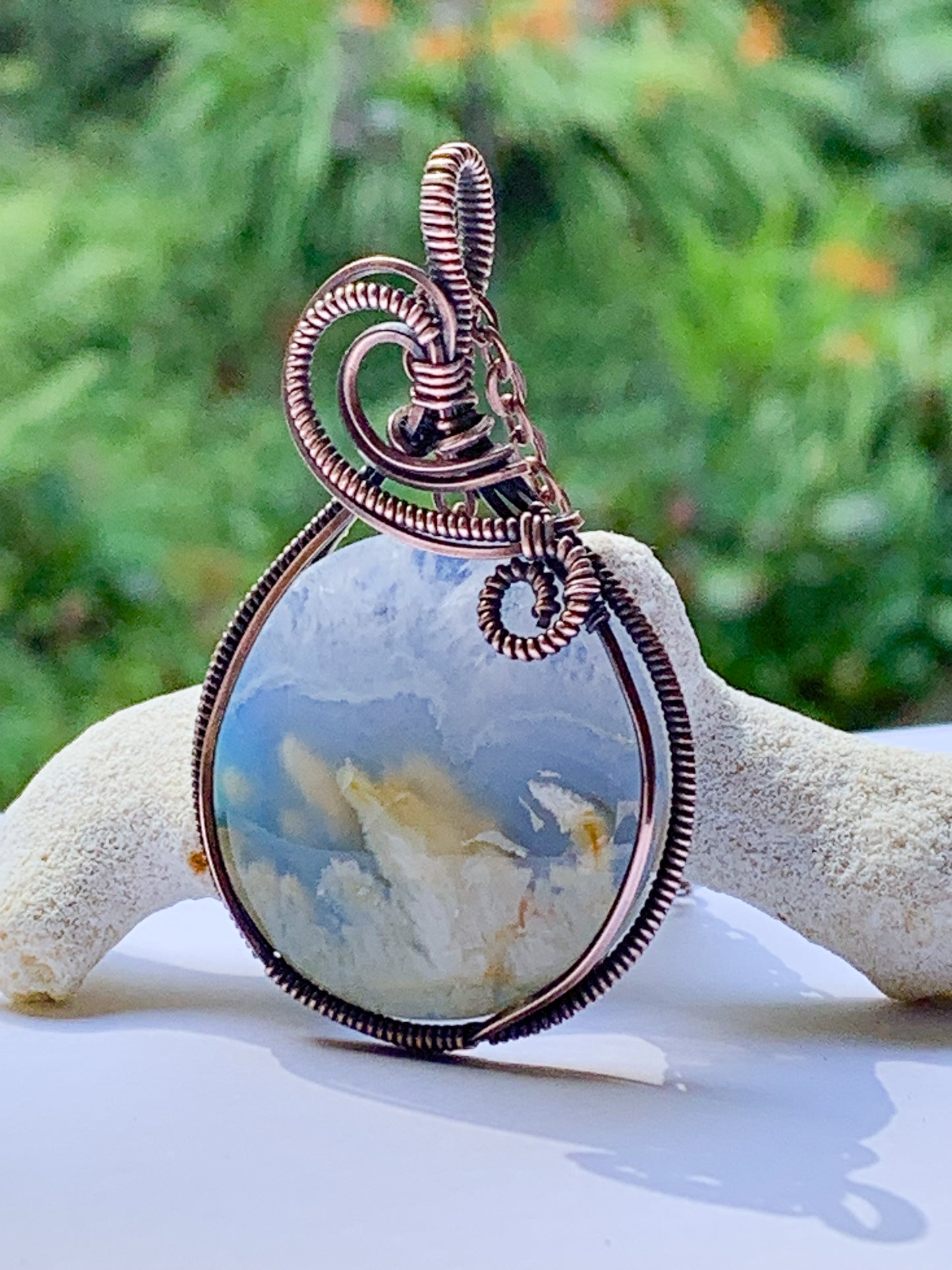 Plume Agate necklace