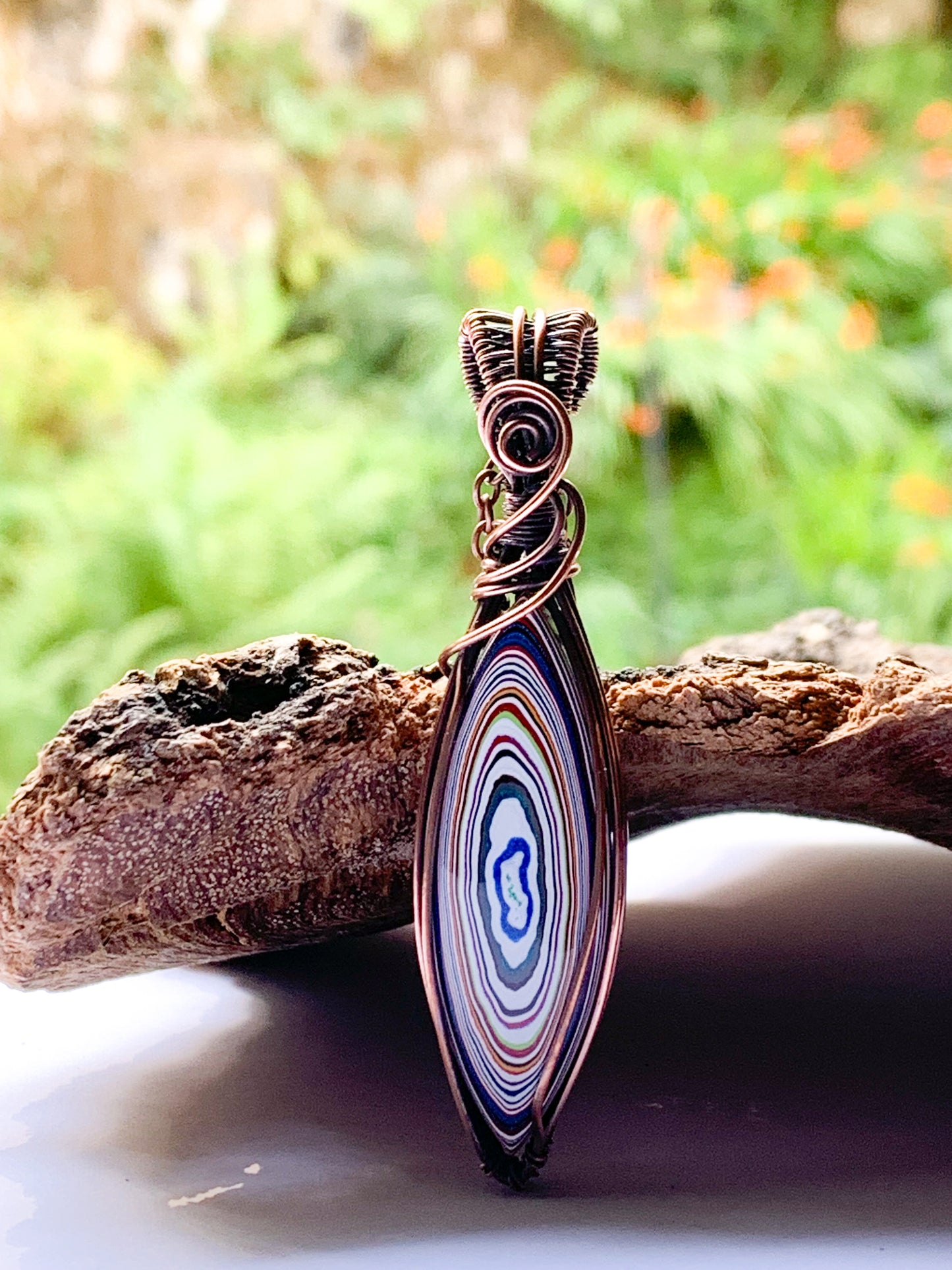 Fordite necklace