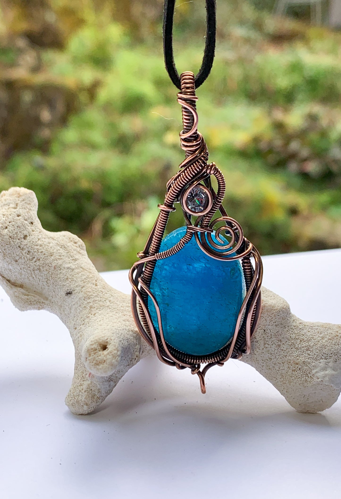 Neon Apatite pendant