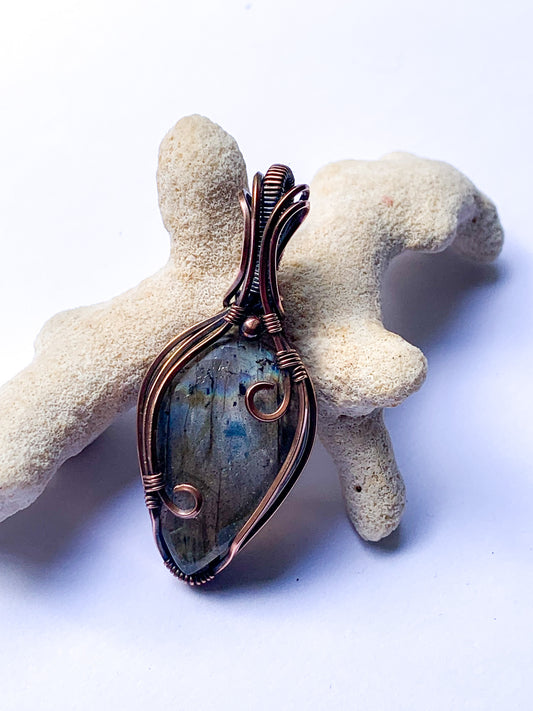 Labradorite teardrop necklace
