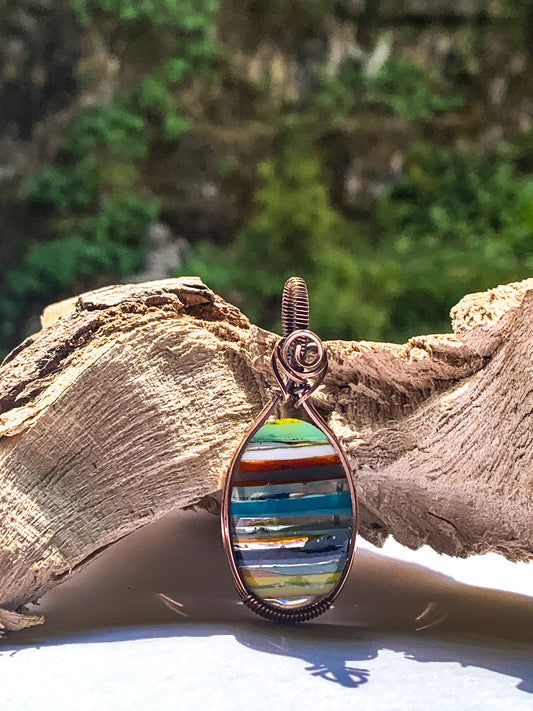 Surfite oval necklace
