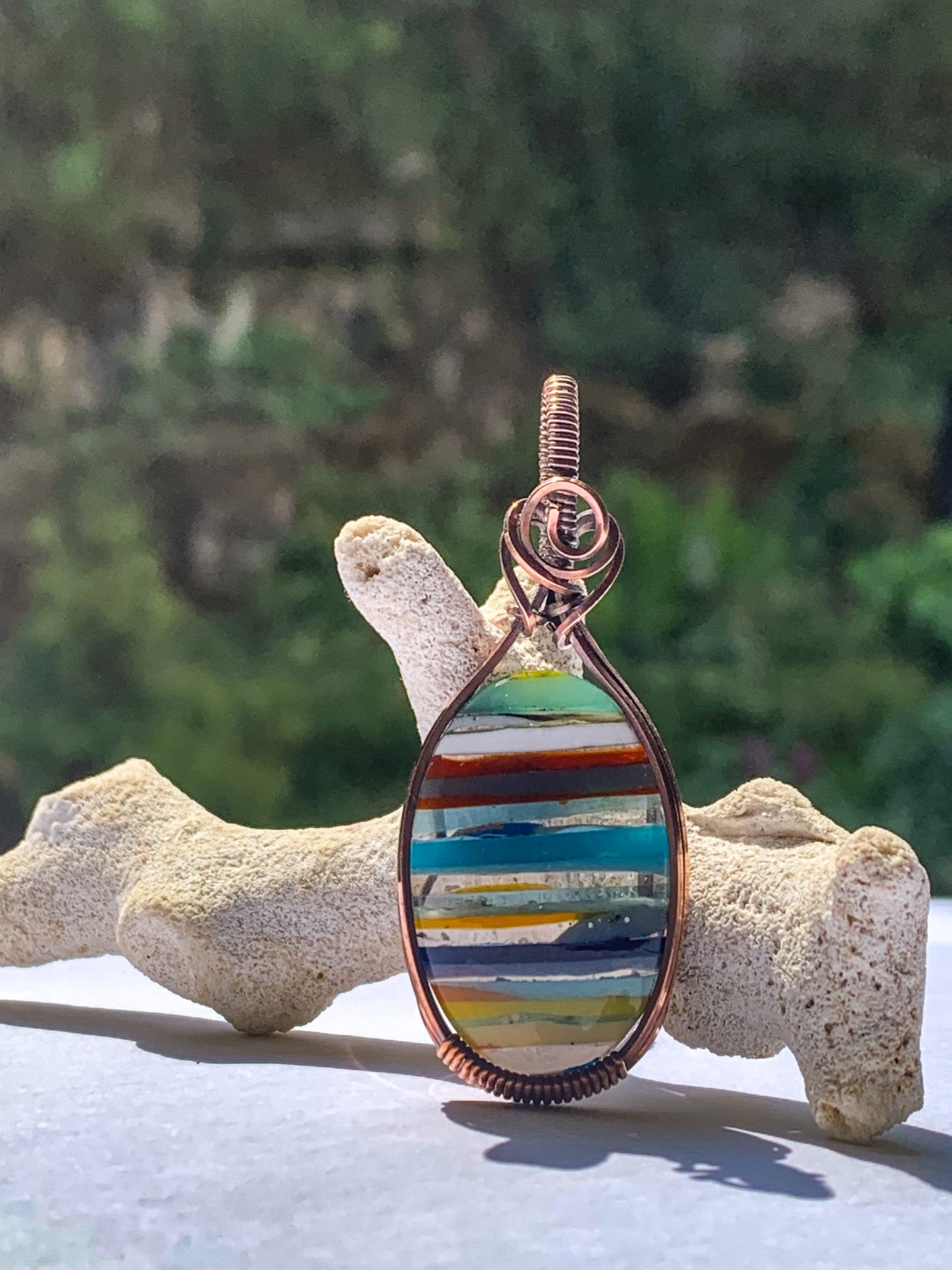 Surfite oval necklace