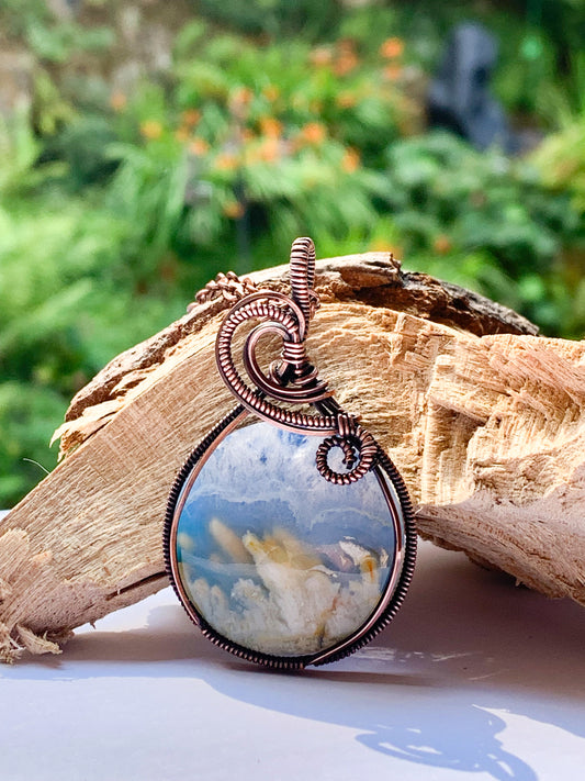 Plume Agate necklace