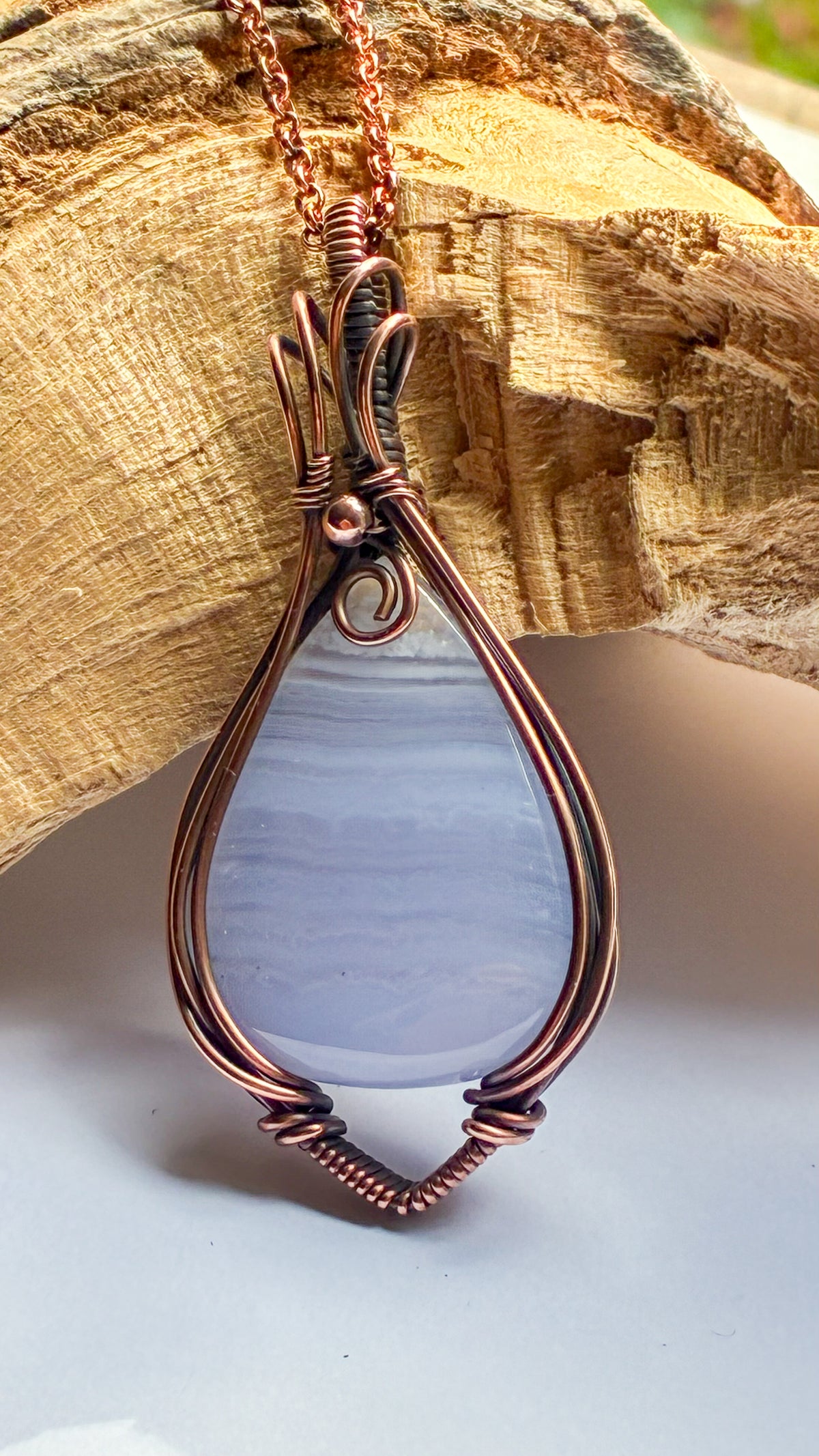 Blue Lace Agate necklace