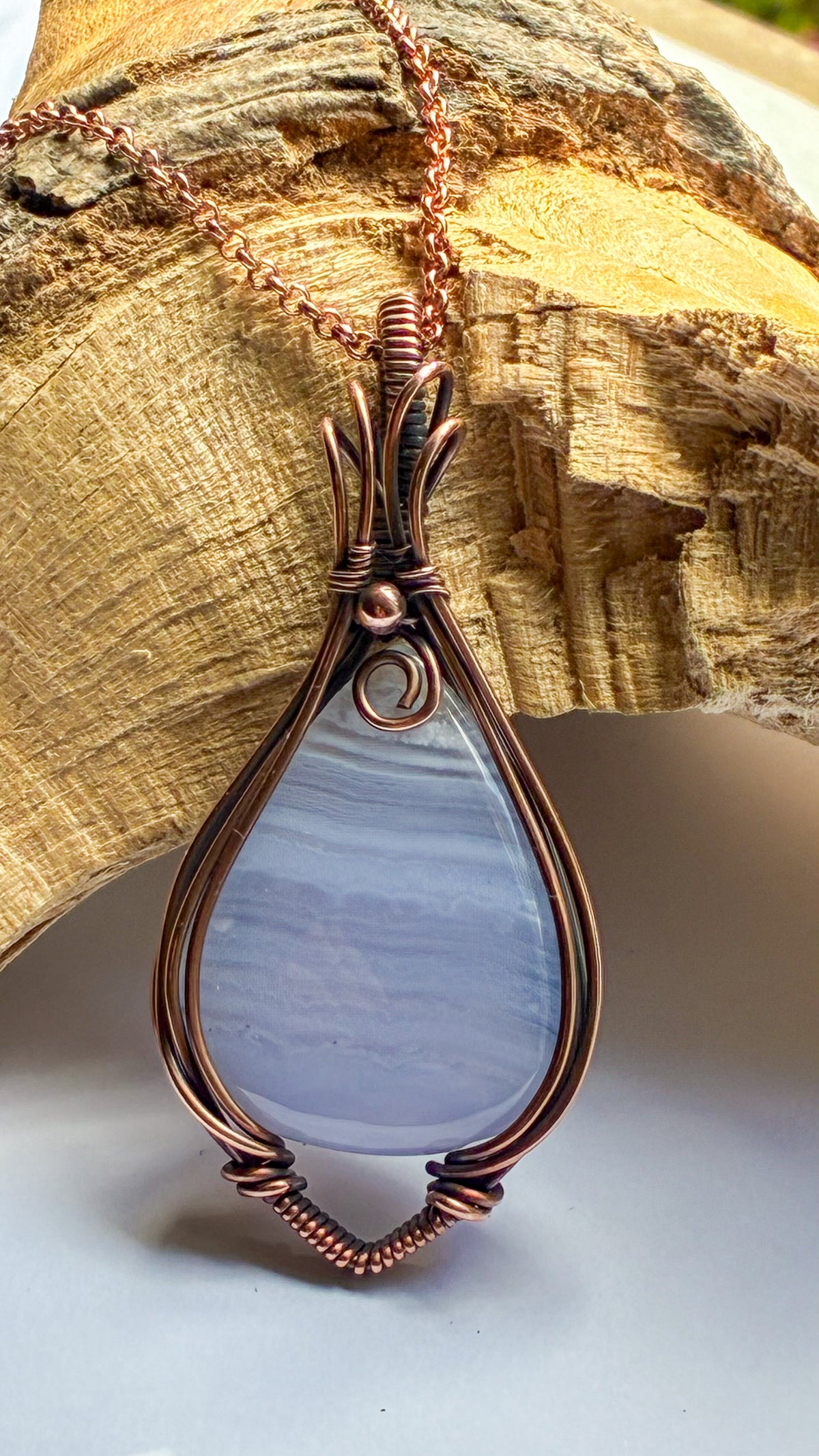 Blue Lace Agate necklace