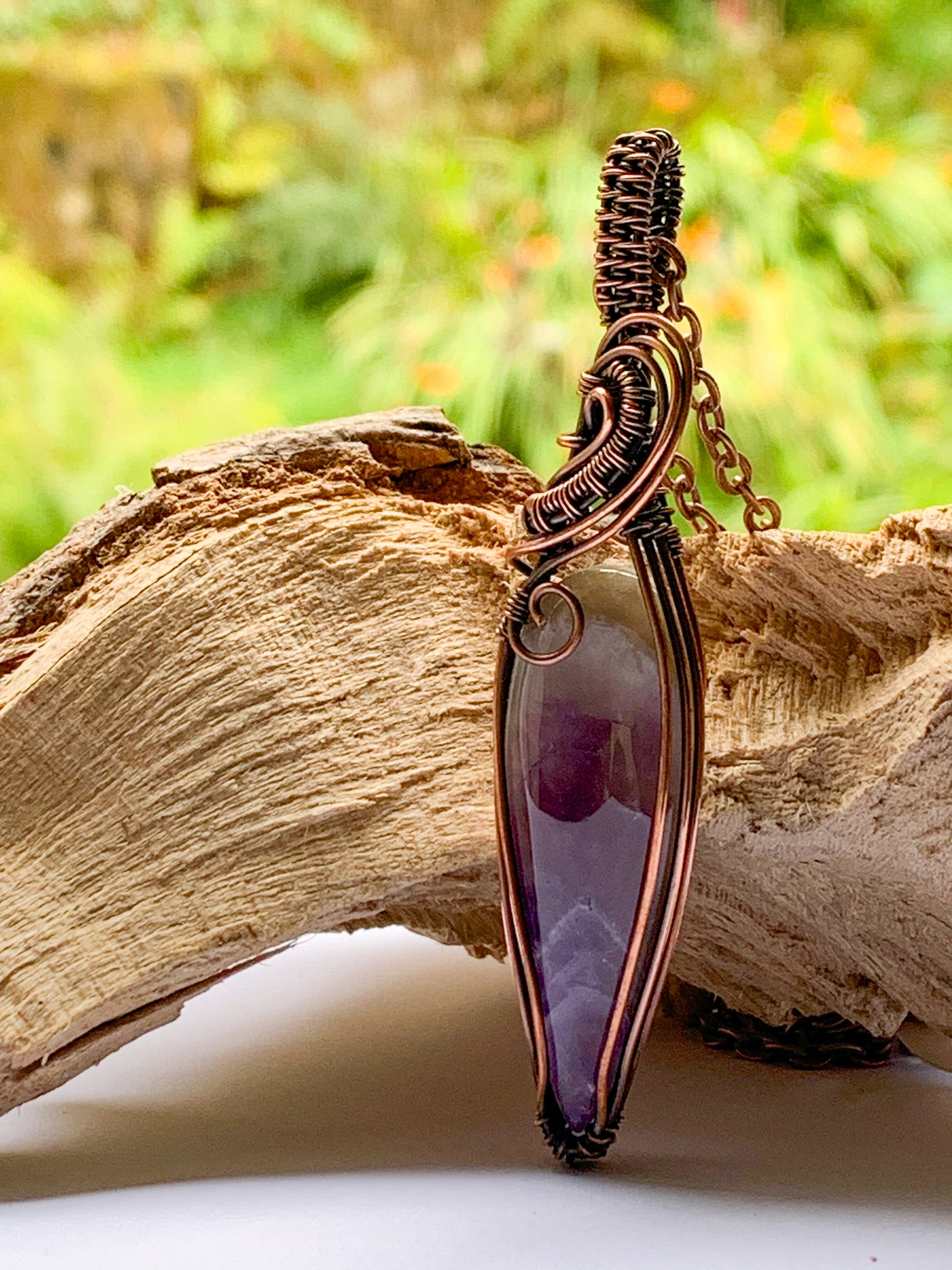 Amethyst teardrop necklace