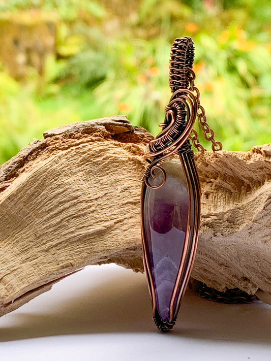 Amethyst teardrop necklace