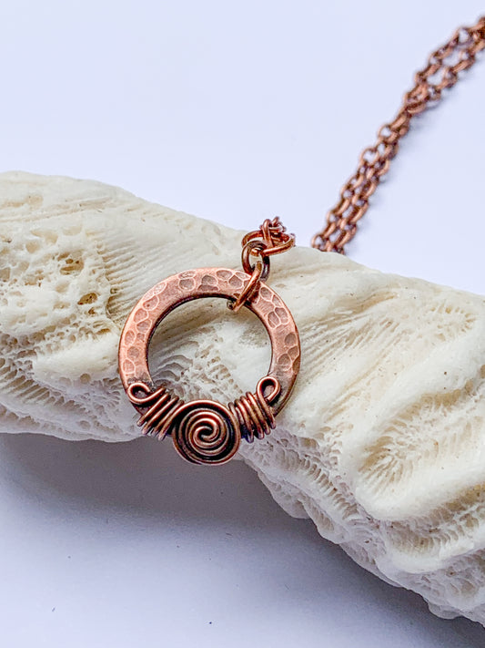 Hammered Copper necklace