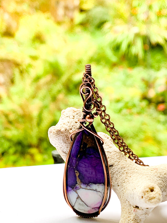 Ice Dahlia Turquoise Mosaic necklace