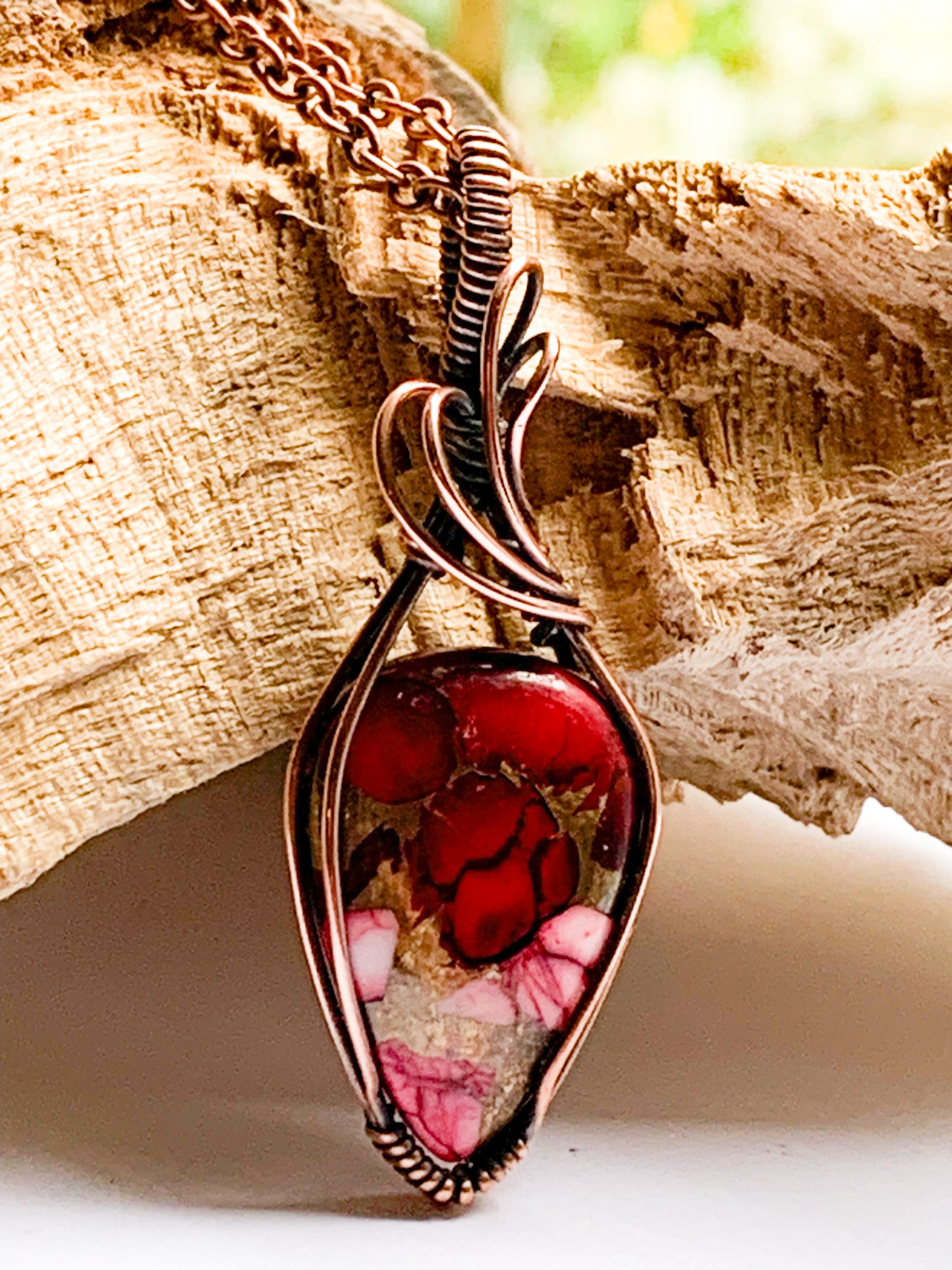 Dahlia Rose Turquoise Mosaic necklace