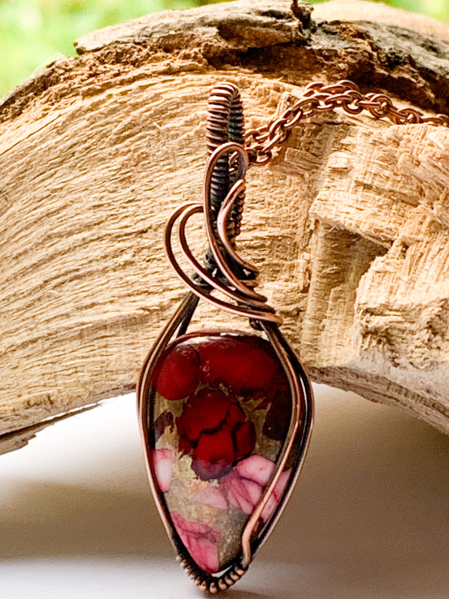 Dahlia Rose Turquoise Mosaic necklace