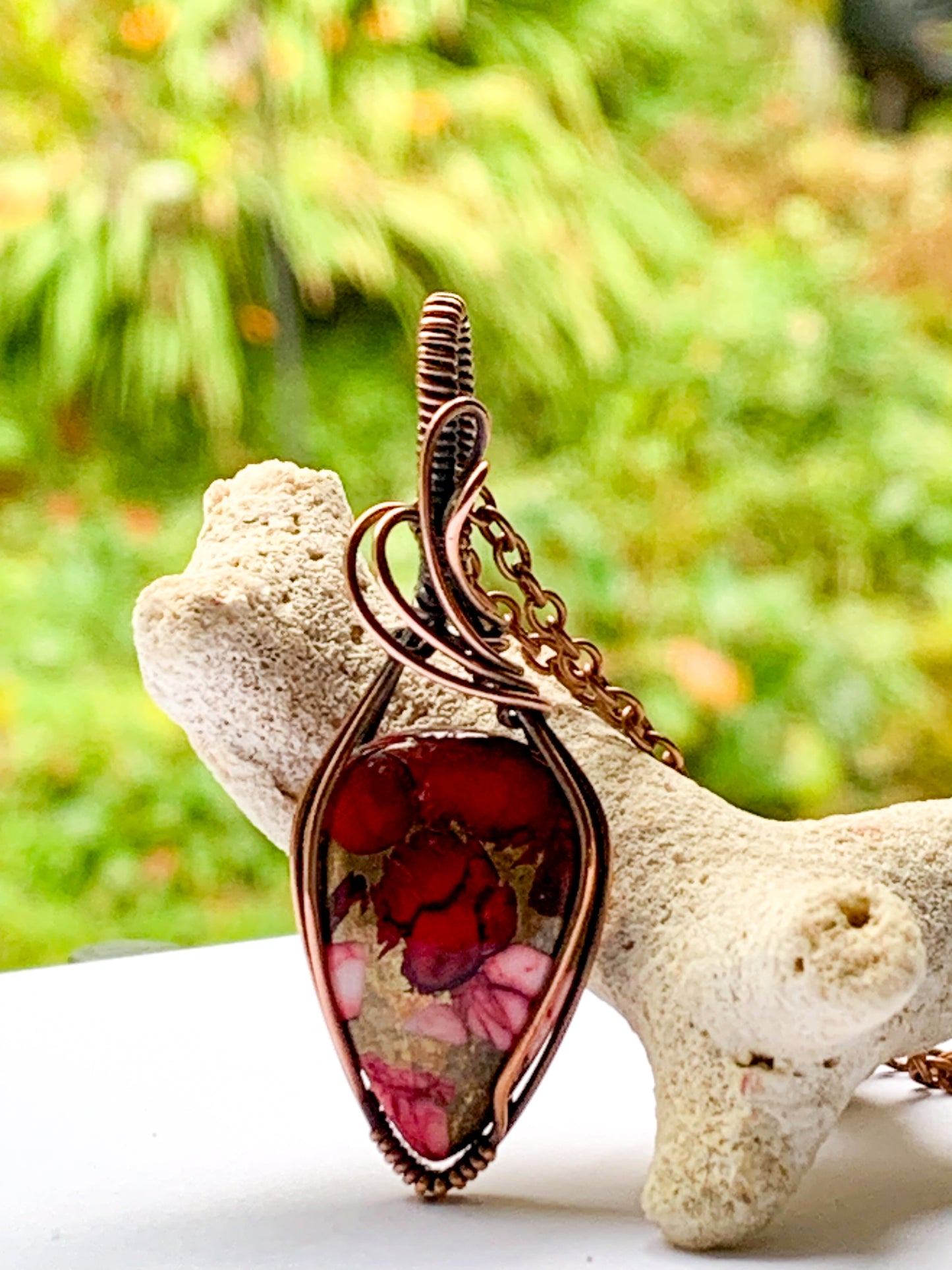 Dahlia Rose Turquoise Mosaic necklace