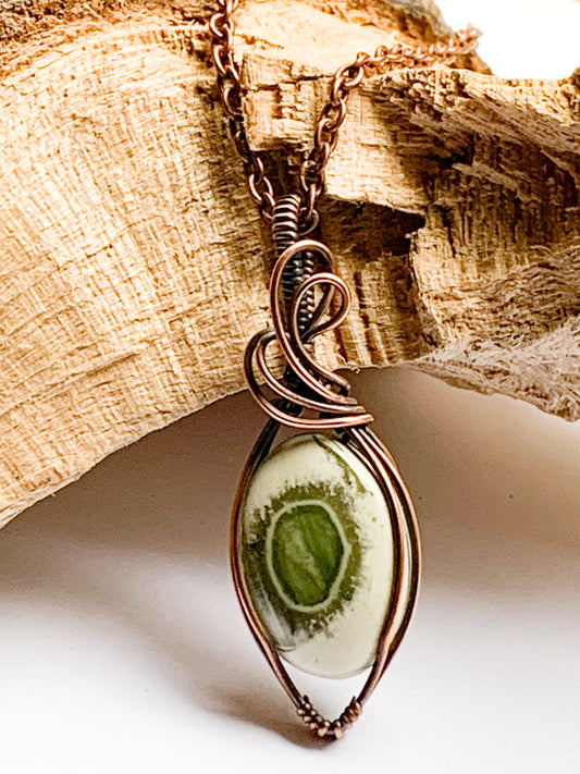 Imperial Jasper oval necklace