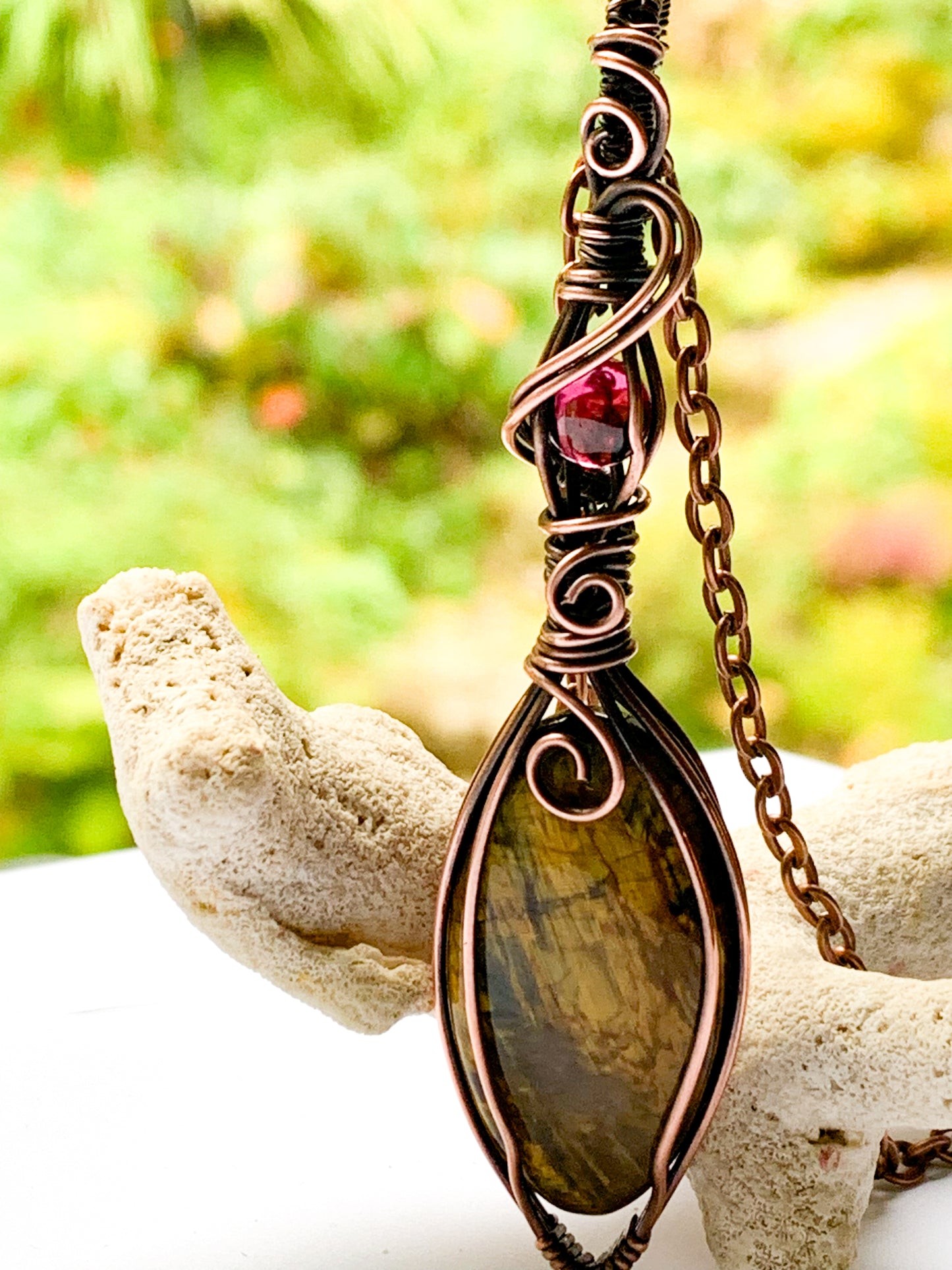 Nellite and Garnet necklace