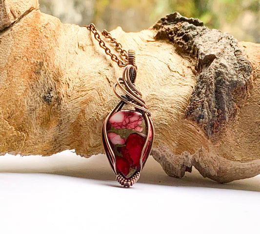 Dahlia Rose Turquoise Mosaic necklace