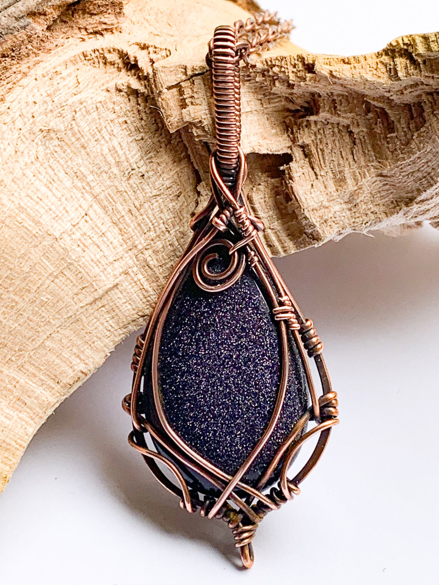 Blue Goldstone necklace