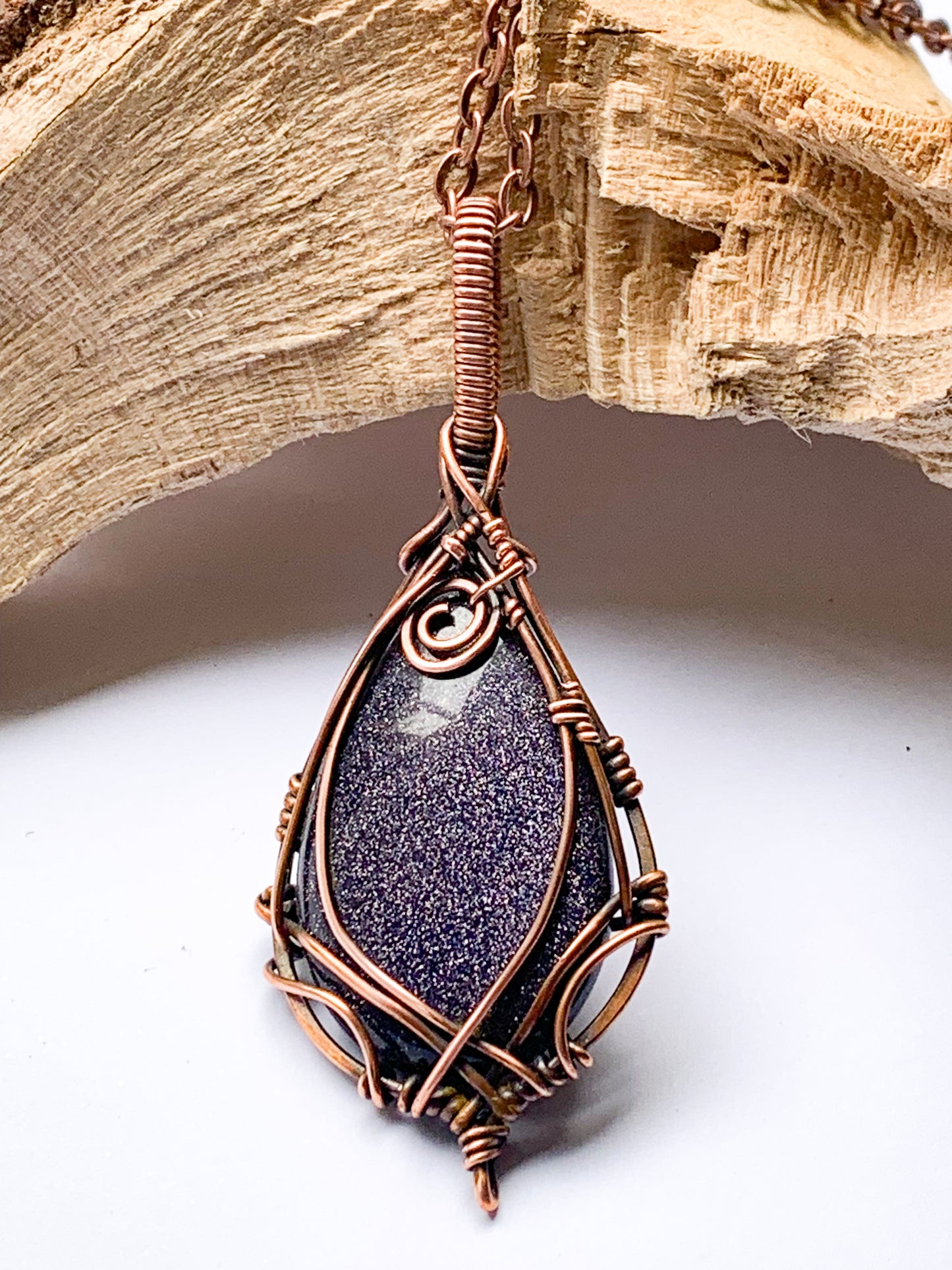 Blue Goldstone necklace