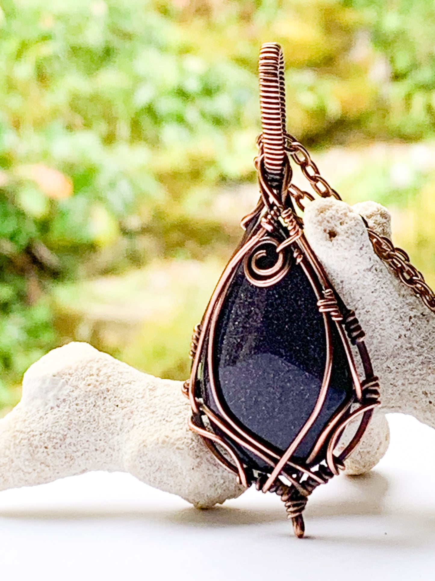 Blue Goldstone necklace