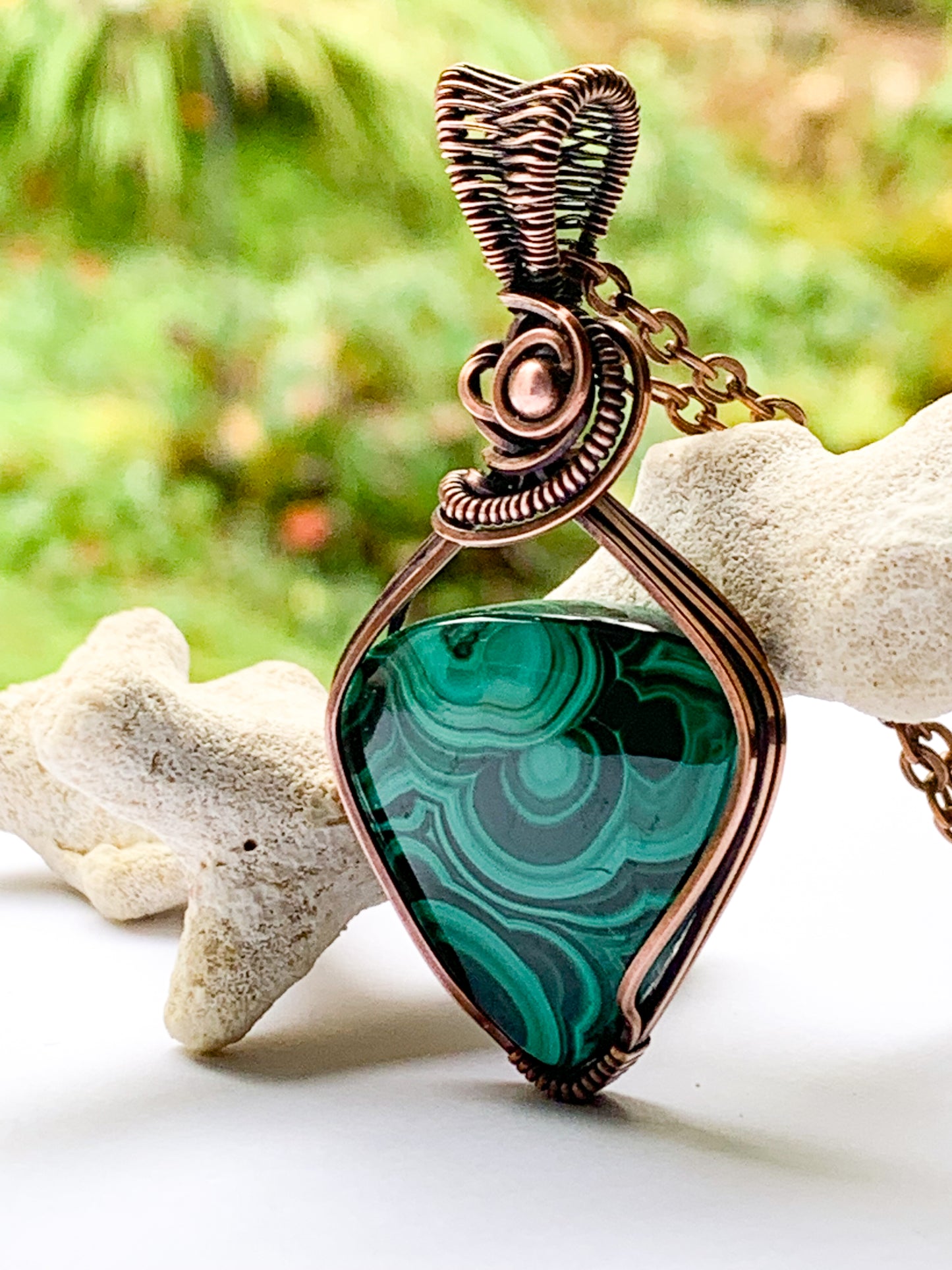 Malachite necklace