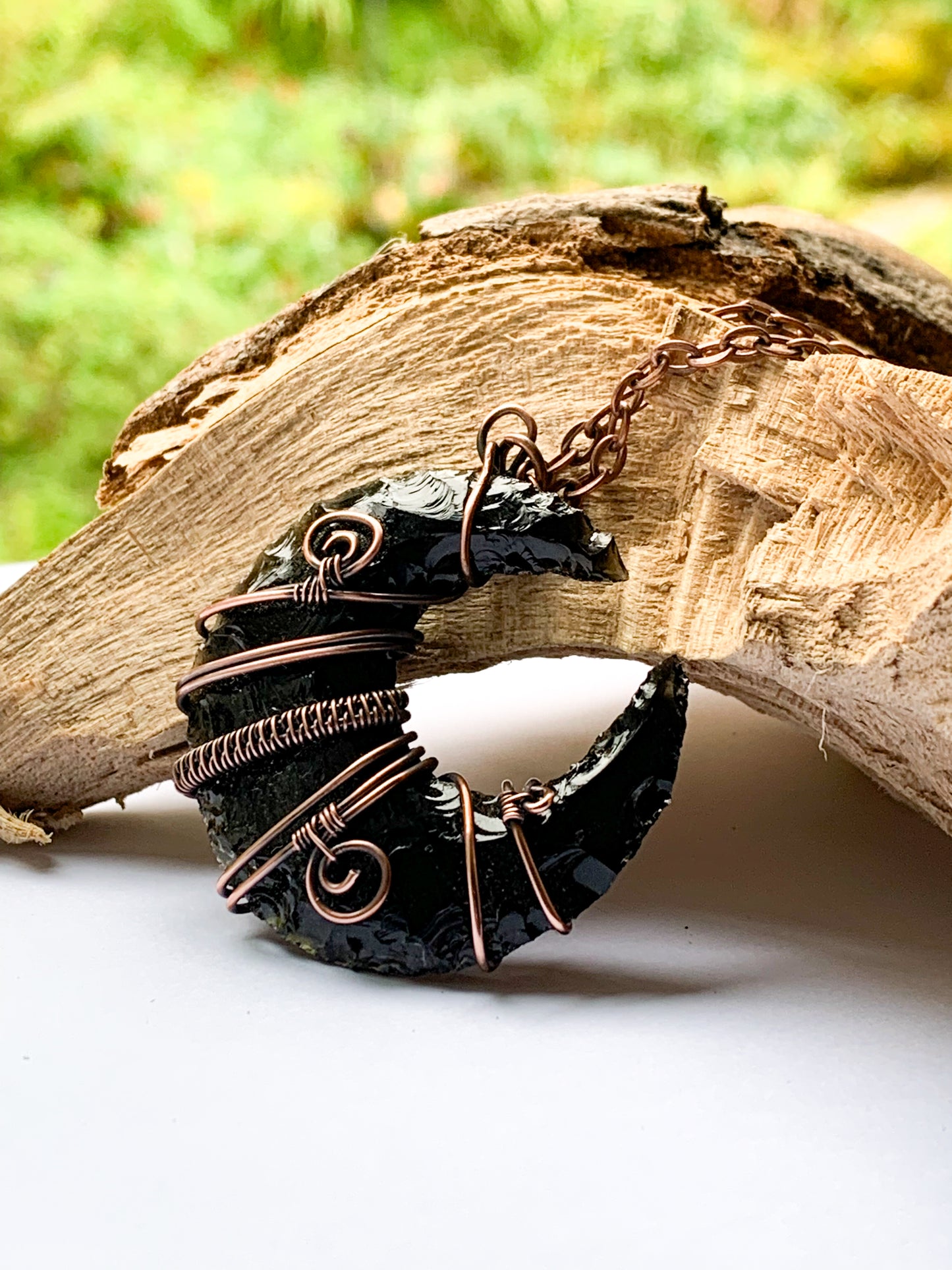 Obsidian Moon necklace