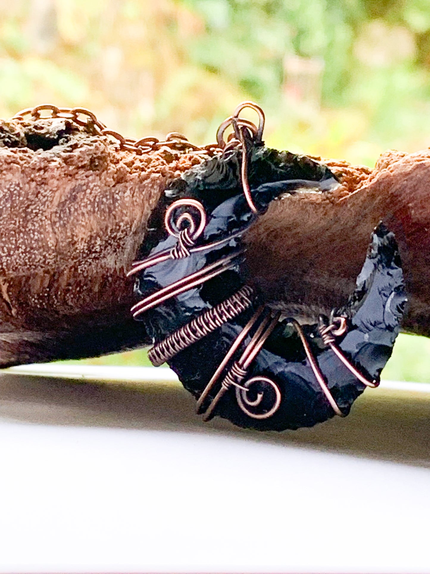 Obsidian Moon necklace