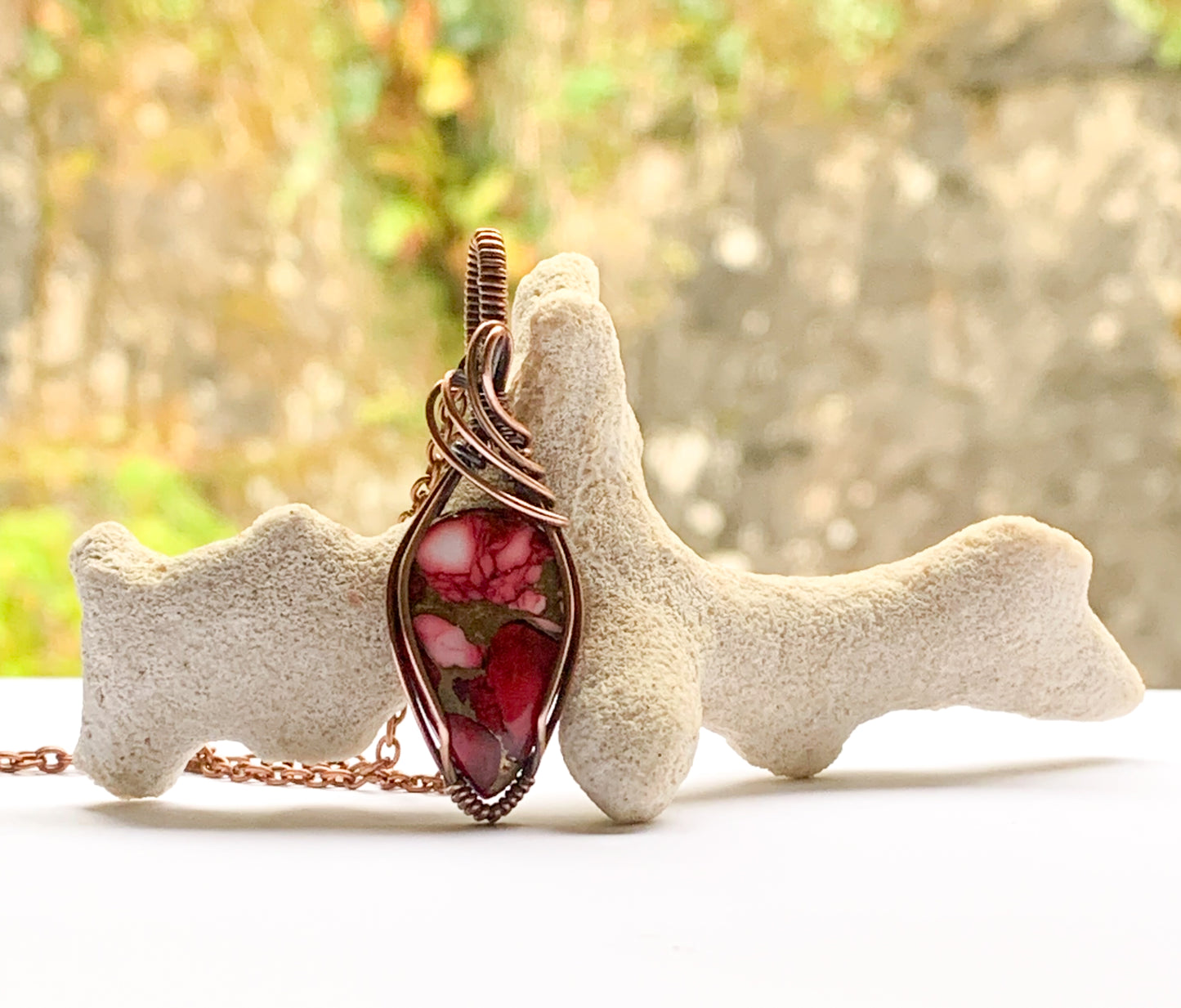 Dahlia Rose Turquoise Mosaic necklace