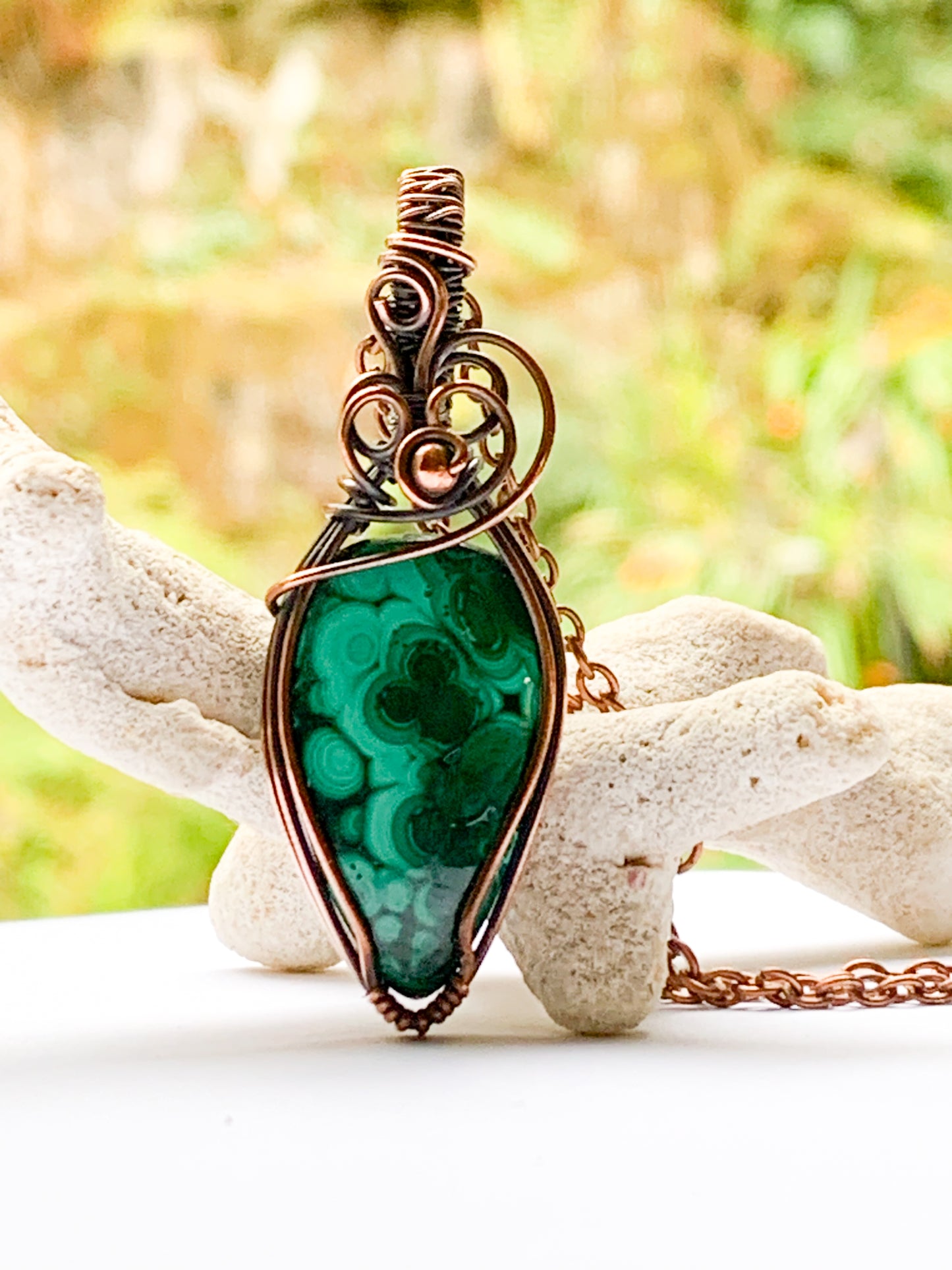 Malachite necklace