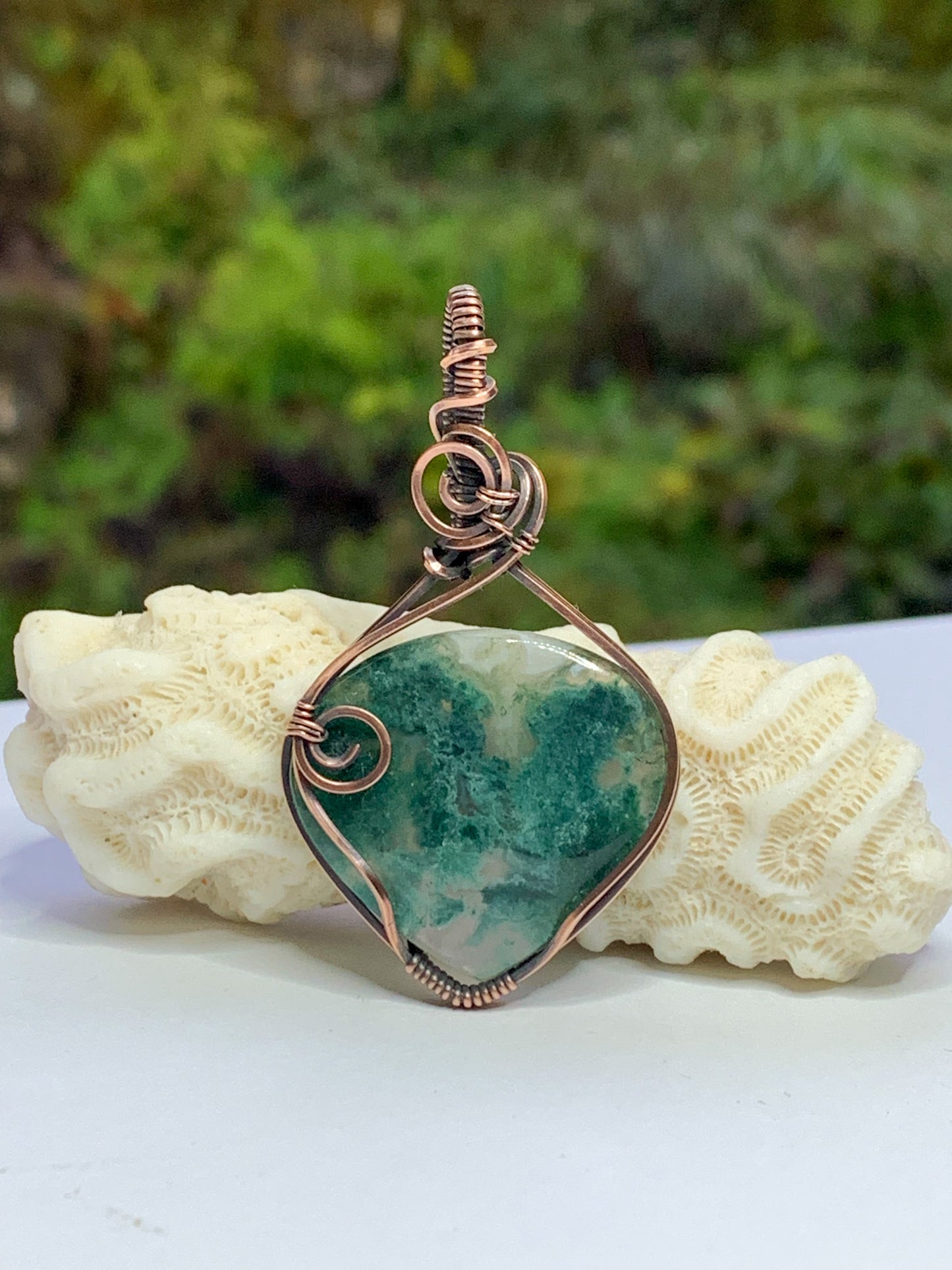 Lichen Moss Agate pendant